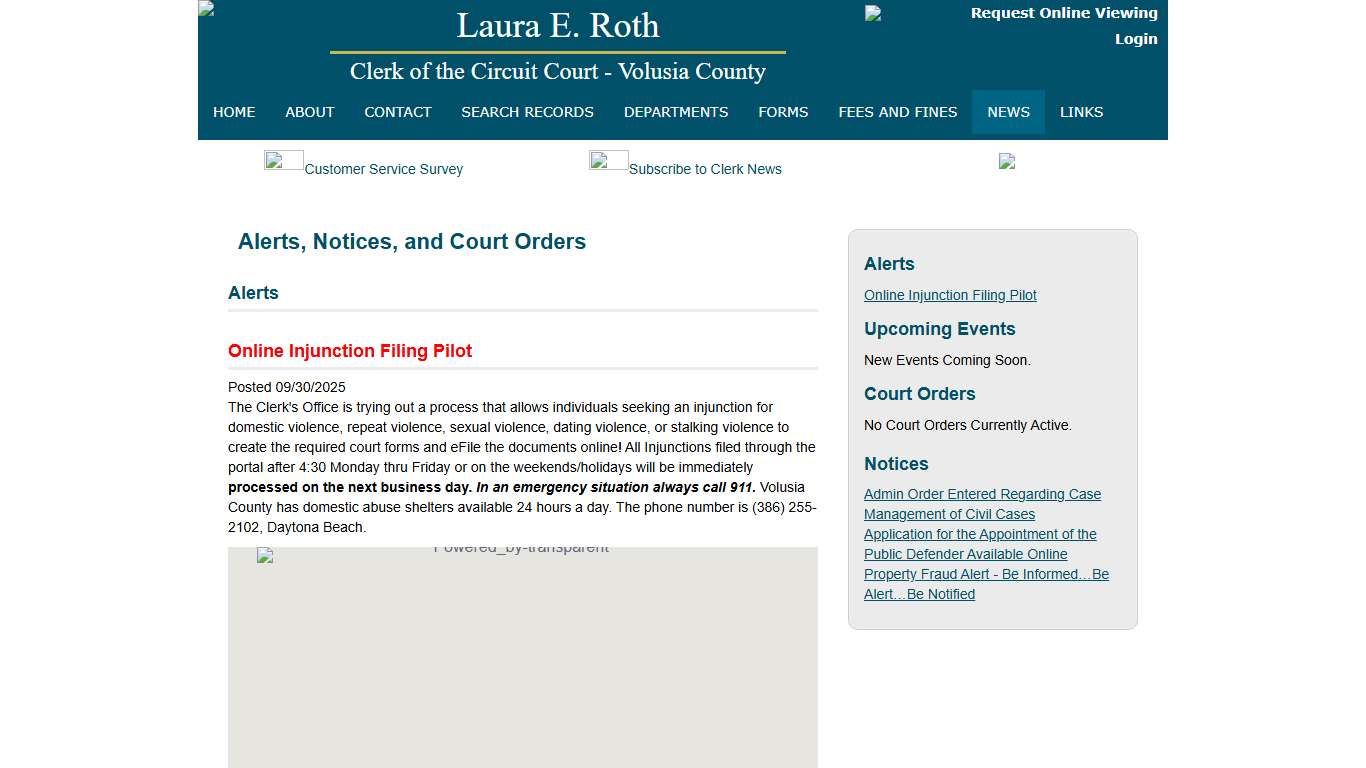 LAURA E. ROTH Clerk of the Circuit Court, Volusia County Florida